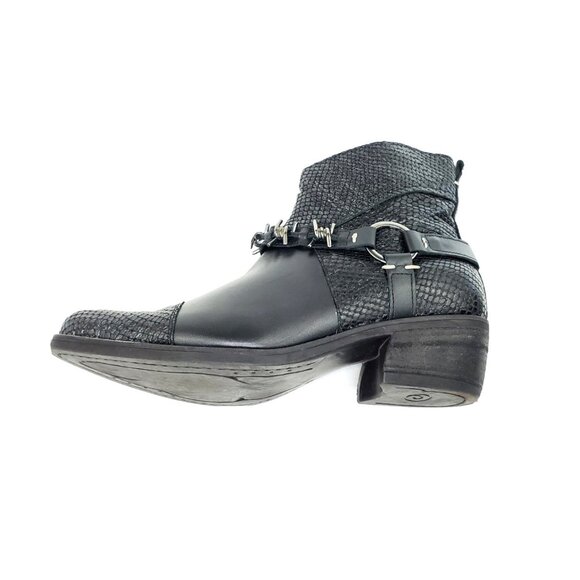 Summit White Mountain Women’s Boots Black Leather Harness Western Size 39 US 8.5 - Picture 6 of 8